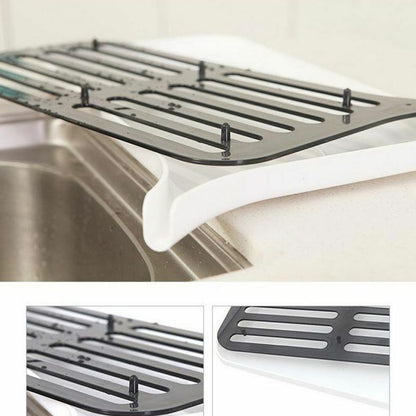 Kitchen Dish Drainer Drain Rack Plastic Dryer Tray Large Sink Drying Worktop PP