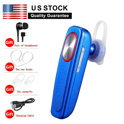 Wireless Bluetooth 5.0 Earpiece Headset Driving Trucker Earbuds Noise Cancelling