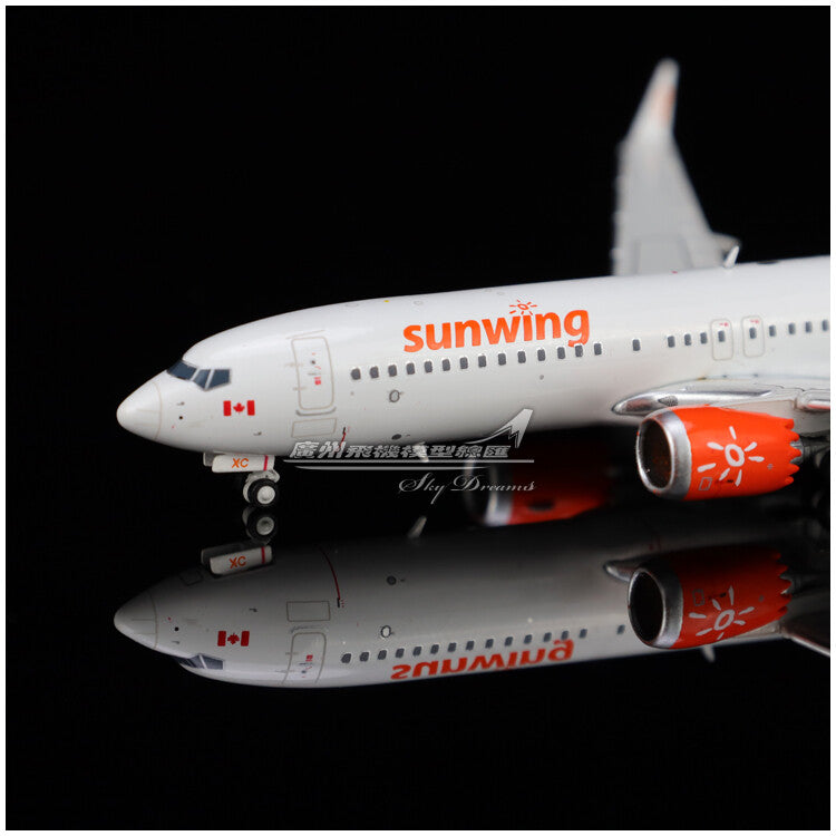 1:400 JC Wings Sunwing BOEING 737 MAX 8 Passenger Airplane Diecast Plane Model