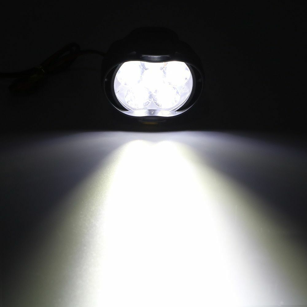 Motorcycles Headlight 2Pcs 6500k Super Bright 6 LED Working Spot Light Motorbike