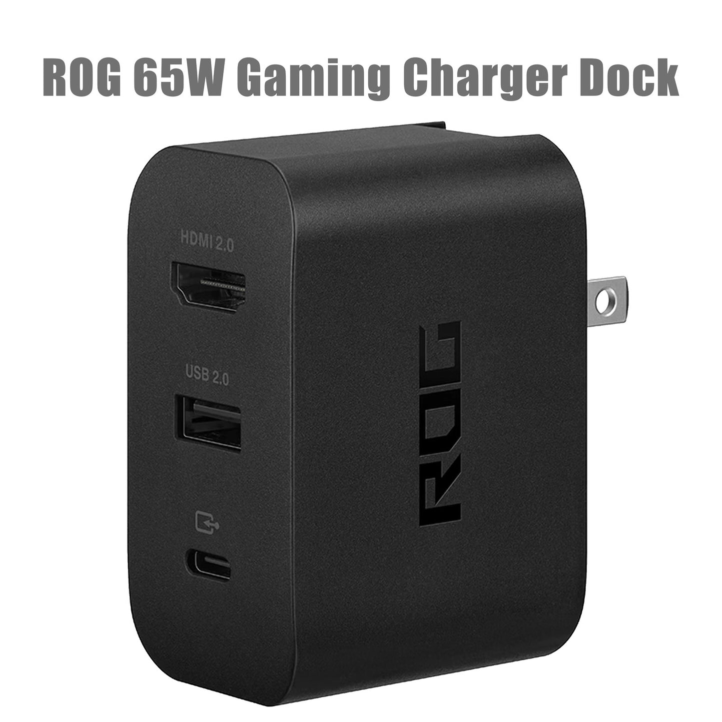 ASUS ROG 65W Gaming Dock – PD3.0 Charging, HDMI 4K, USB-A for Console/Laptop