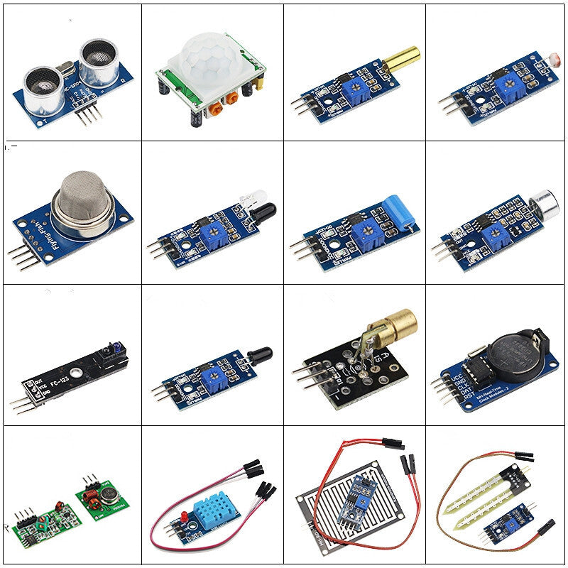 16Pcs Sensors Module Package Kit for Raspberry Pi 3 Raspberry Pi 2 Model B