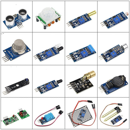 16Pcs Sensors Module Package Kit for Raspberry Pi 3 Raspberry Pi 2 Model B