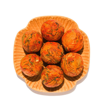 2Pcs Handmade Yunnan Tea Ball Flower Scented Jasmine Osmanthus Lily Rose Tea