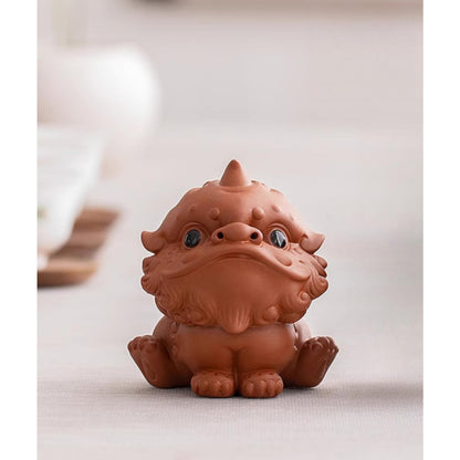 Purple Sands Lion Tea Pet 8.7cm 3.5in Kung Fu Tea Set Decoration Tea Ceremony