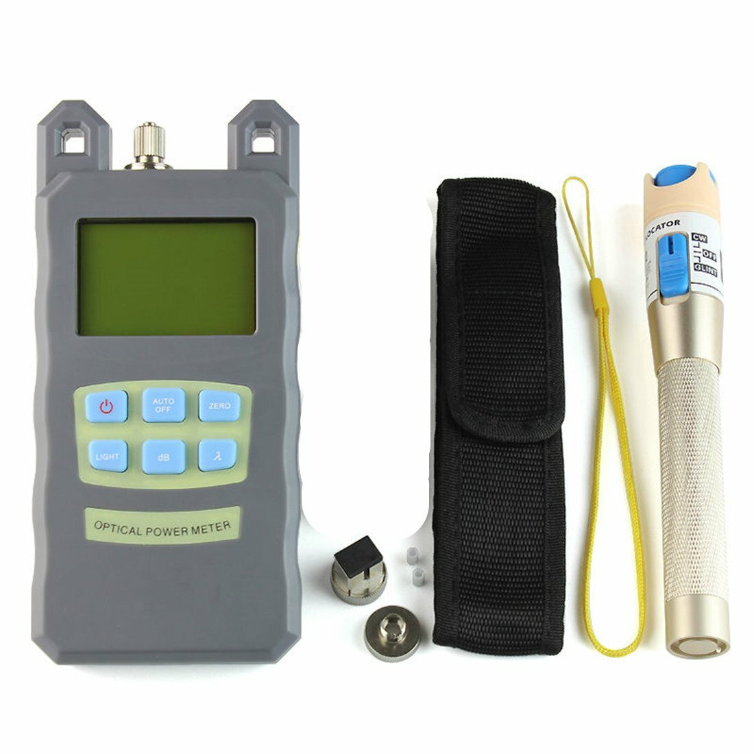 9 in 1 Fiber Optic FTTH Tool Kit Fiber Cleaver Optic Power Meter Wire Stripper