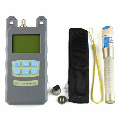 9 in 1 Fiber Optic FTTH Tool Kit Fiber Cleaver Optic Power Meter Wire Stripper