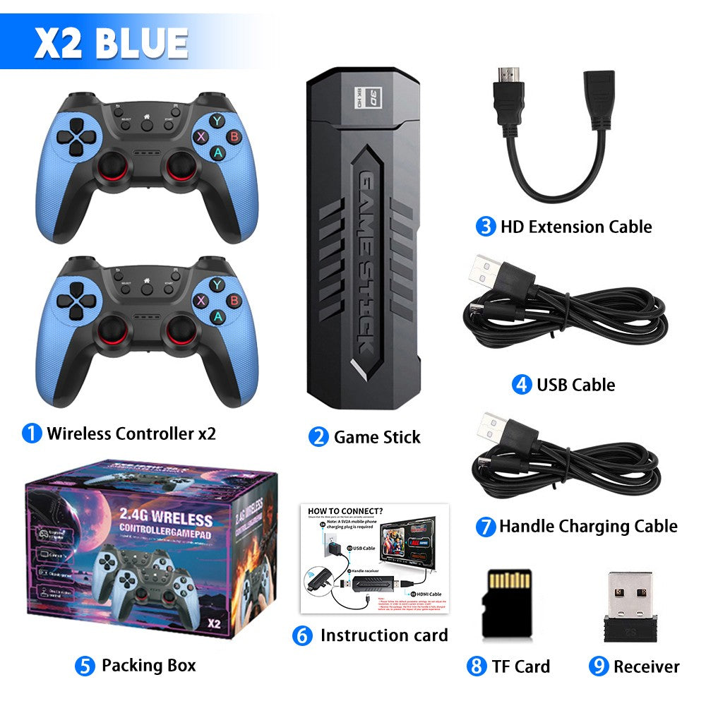 64 128 256GB Retro Games Video Game Console TV Stick 4K HDMI Wireless Controller