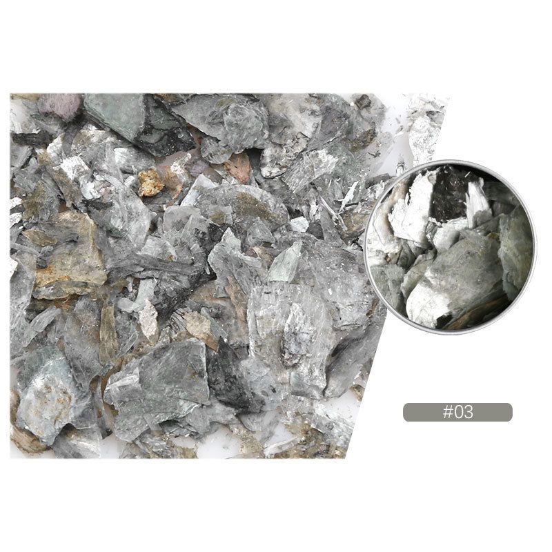 Nail Art Decoration Irregular Mica Sequins Marble Shell Flakes Glitter Slice DIY
