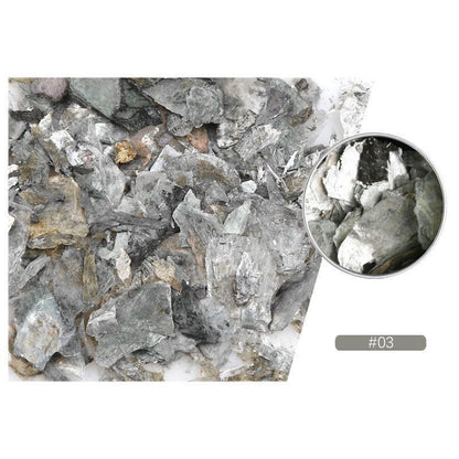 Nail Art Decoration Irregular Mica Sequins Marble Shell Flakes Glitter Slice DIY