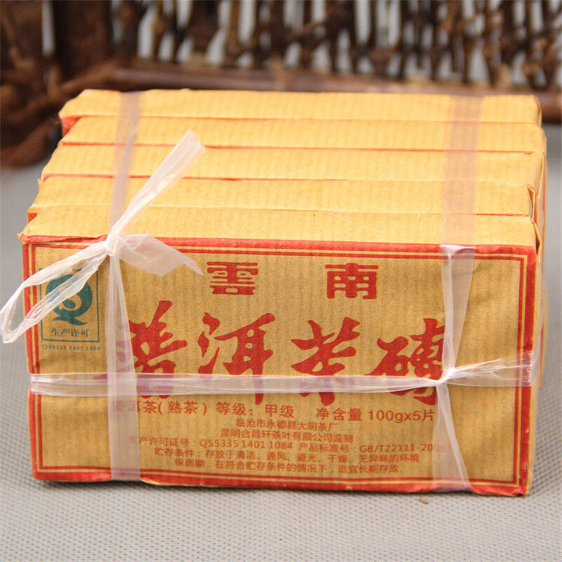 5Pcs Chinese Natural Tea Natural Pu Erh Black Tea Cake Puer Tea Brick Green Food