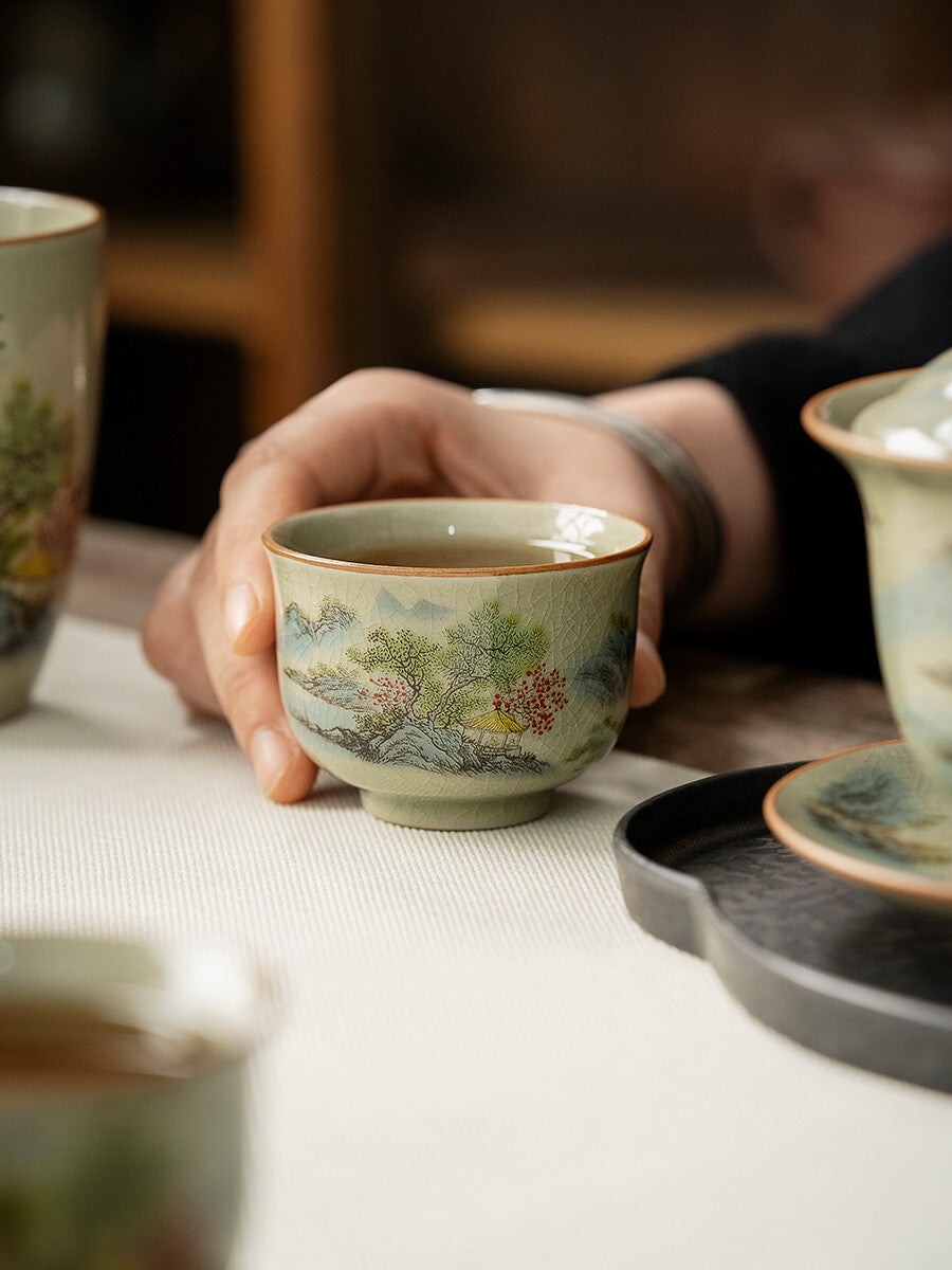 Jingdezhen Old Pottery Single Cup Handmade Master Tea Tasting Cup Kung Fu Cup