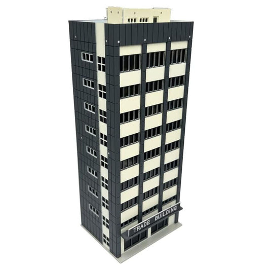 1:160 N Scale Scenery CBD Tall Office Building Trade Centre Grey House Kit Model
