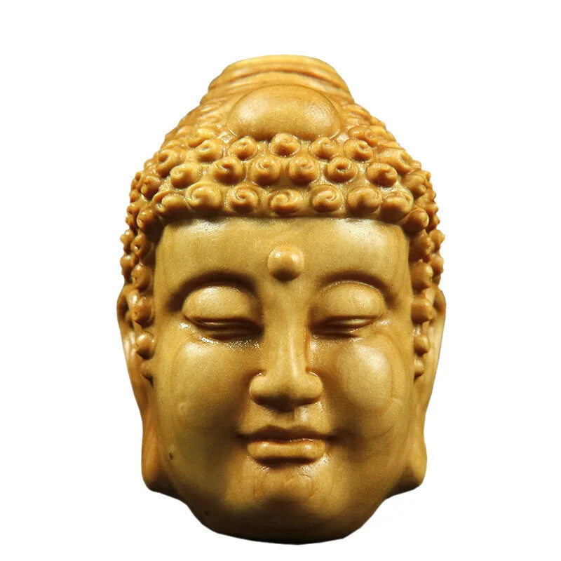 Cliff Cypress Buddha Head Devil Head Double Sided Engraving Pendant Decoration