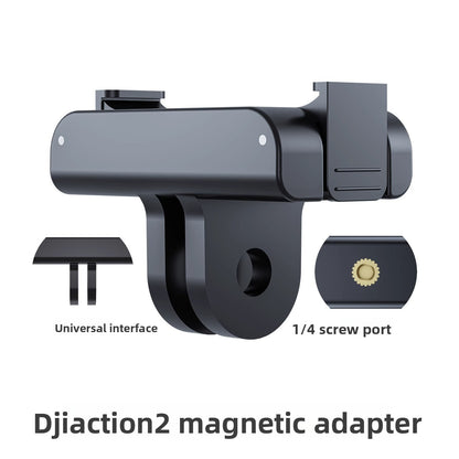 Magnetic Quick Release Adapter Mount Base for DJI Action 2/3/4 Camera 1/4"Screw