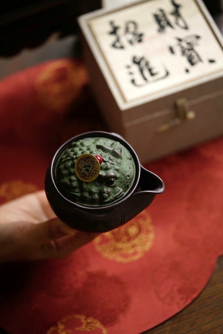 200cc chinese Yixing Handmade Zisha JinChan GaiWan Zi Clay tea cup Gongfu tureen