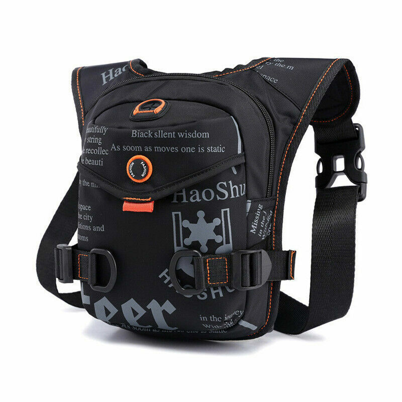 Men Nylon Leg Bags Belt Bag Pack Boys Travel Riding Crossbody Shoulder Bags