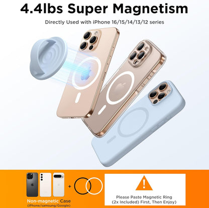 Magnetic Phone Grip Ring Holder, Liquid Silicone Magnet Cell Phone Grip Finger L