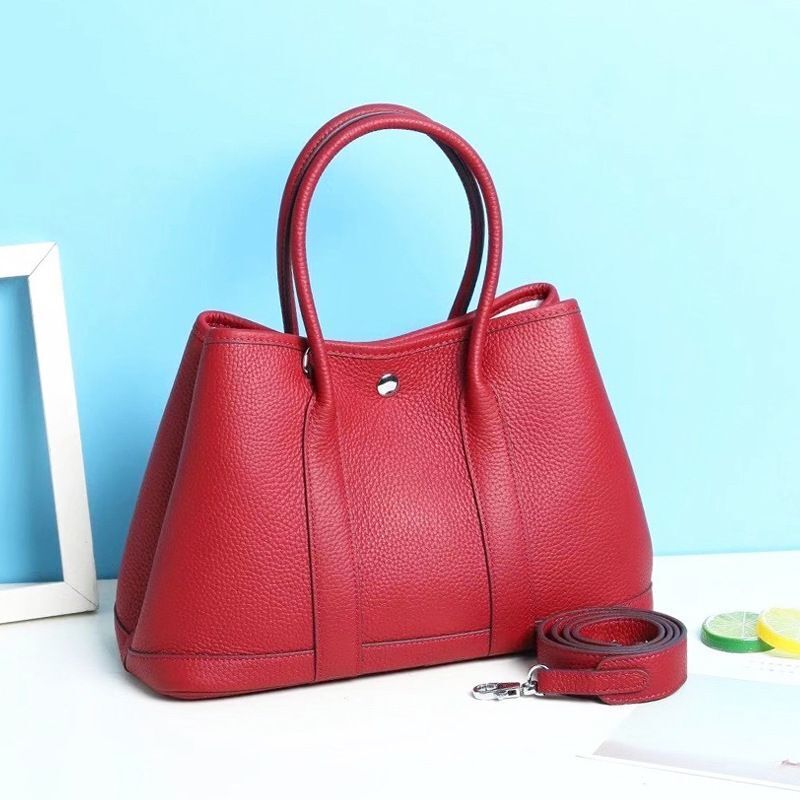 Genuine Leather Handbag Cow Leather Designer Tote Bag Shoulder Bag Shawl Strap