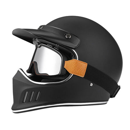 DOT Motorcycle Helmet Retro Helmets Vintage Motocross Dual Sport Off-Road ATV