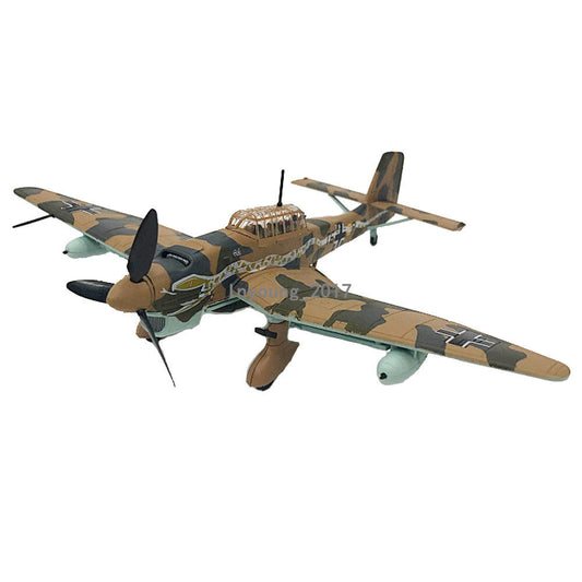 1:72 WWII Stuka JU-87 Fighter Airplane Model Metal Diecast Military Plane Model
