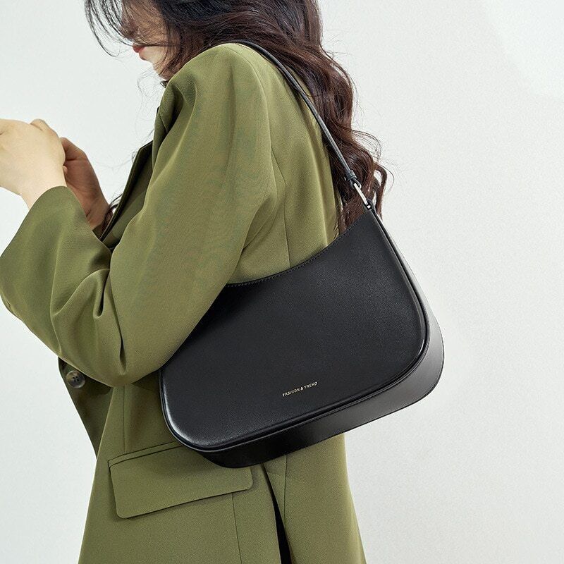 Genuine Leather Shoulder Bag Women Ladies Armpit Bag Cowhide Hobo Bag