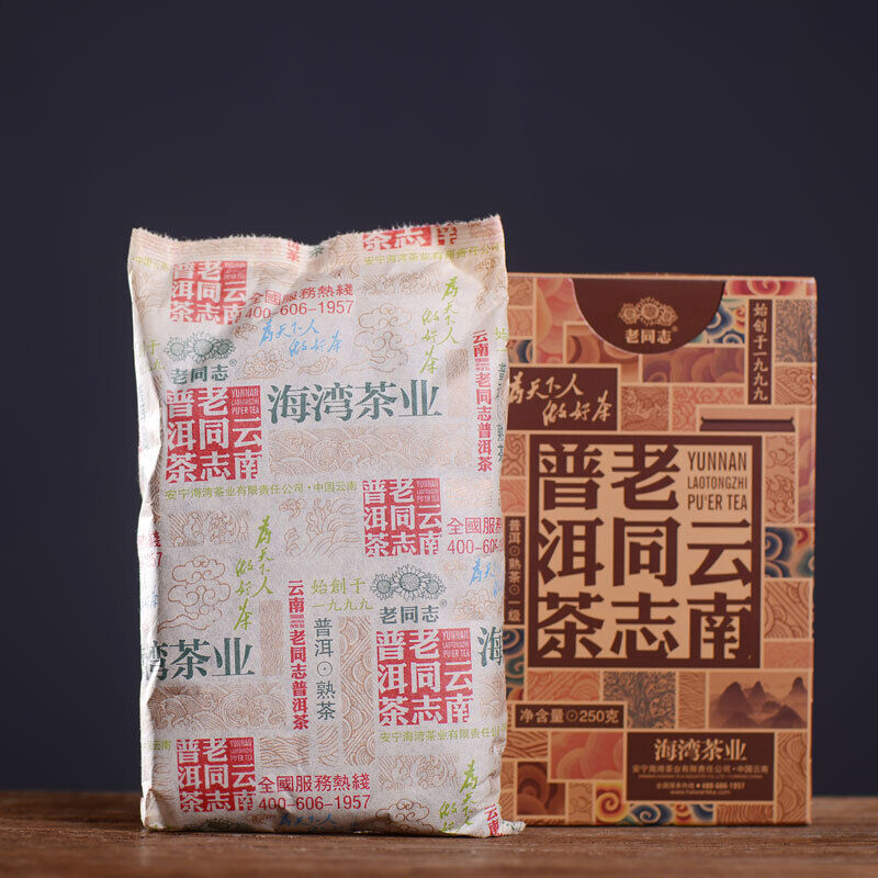 2018 YUNNAN LAOTONGZHI PU'ER TEA First Grade Haiwan Ripe Puer Loose Tea 250g Box