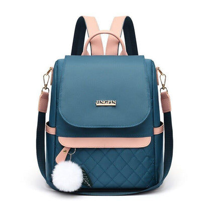 Shopping Backpack Fashion Anti-Theft Women Solid Color Traveling Bag School 35L