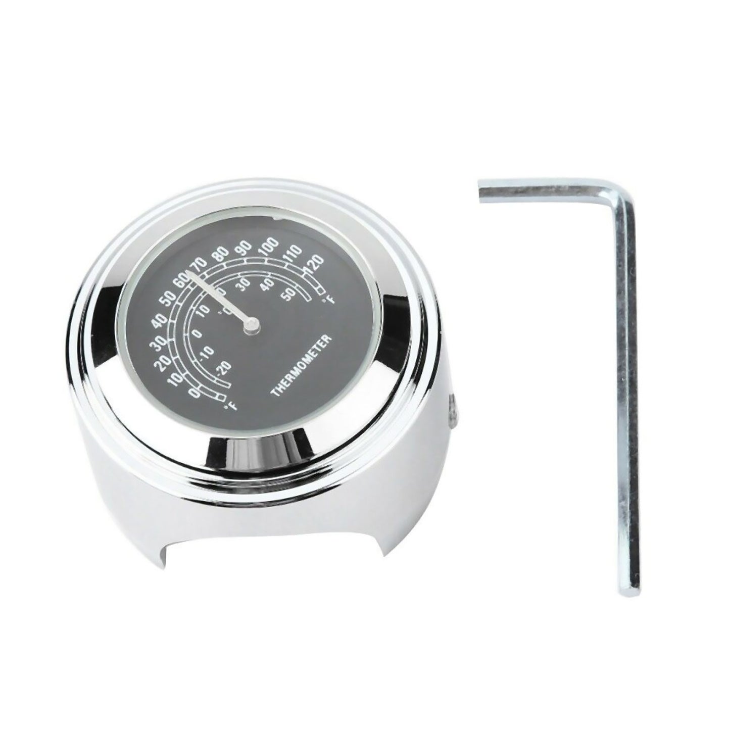 22&25mm Luminous Mobike Front Chrome Waterproof Handlebar Mount Temp Thermometer