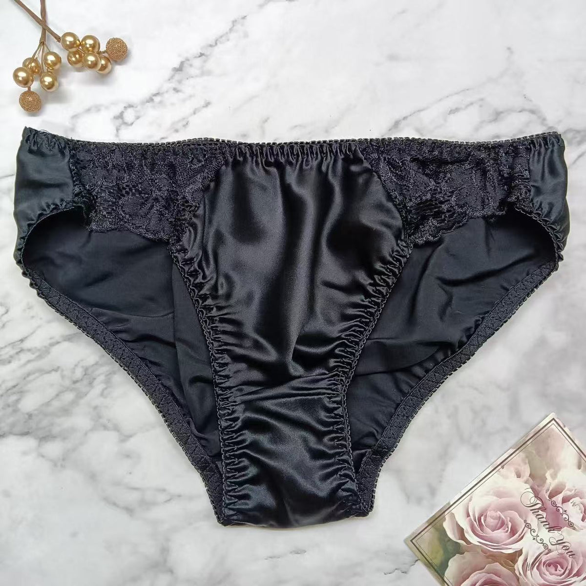 8pcs 100% Silk Women's Bikinis Panties Lace Size: M L XXL
