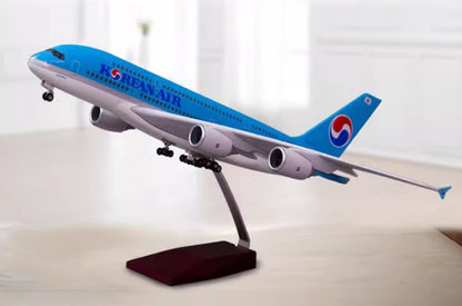 46CM 1:160 KOREAN AIR AIRBUS A380 Passenger Airplane Landing Gear Resin Model