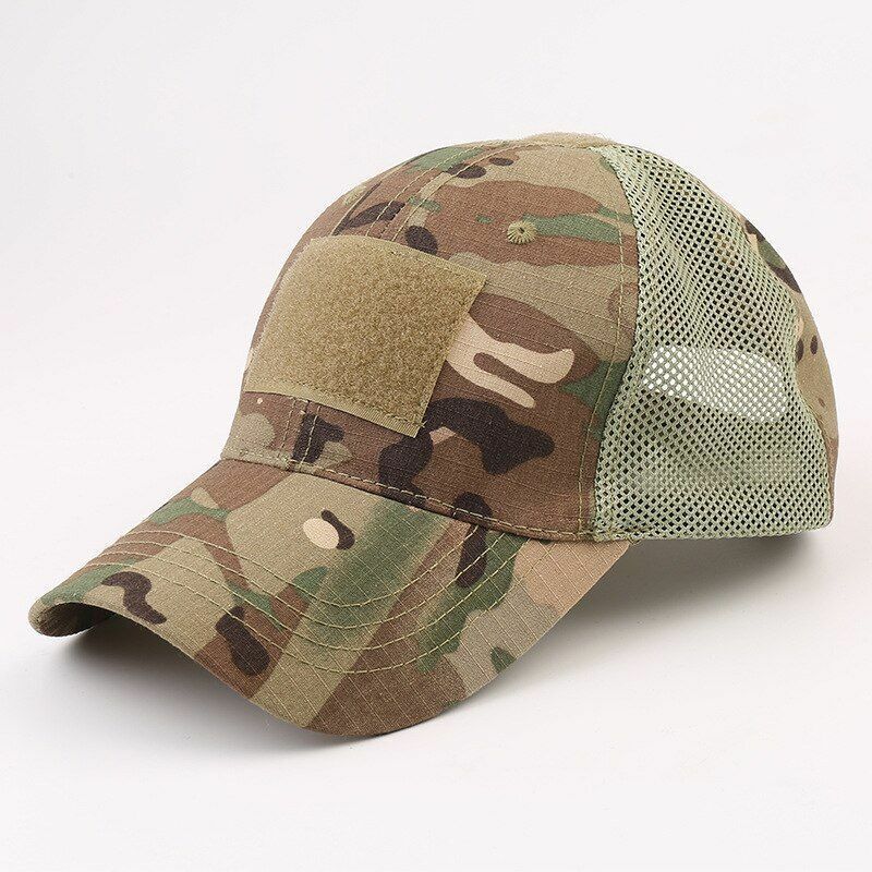Tactical Hat Camouflage Sunscreen Outdoor Sport Hunting Camping Hiking Cap Brown