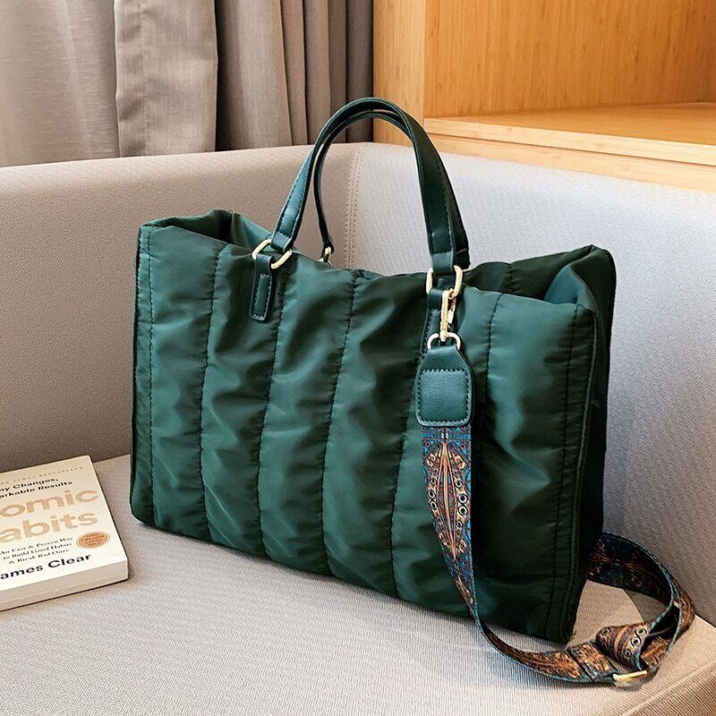 Warm Down Cotton Space Bag Handbags Women Shoulder Bags Shopper Bag