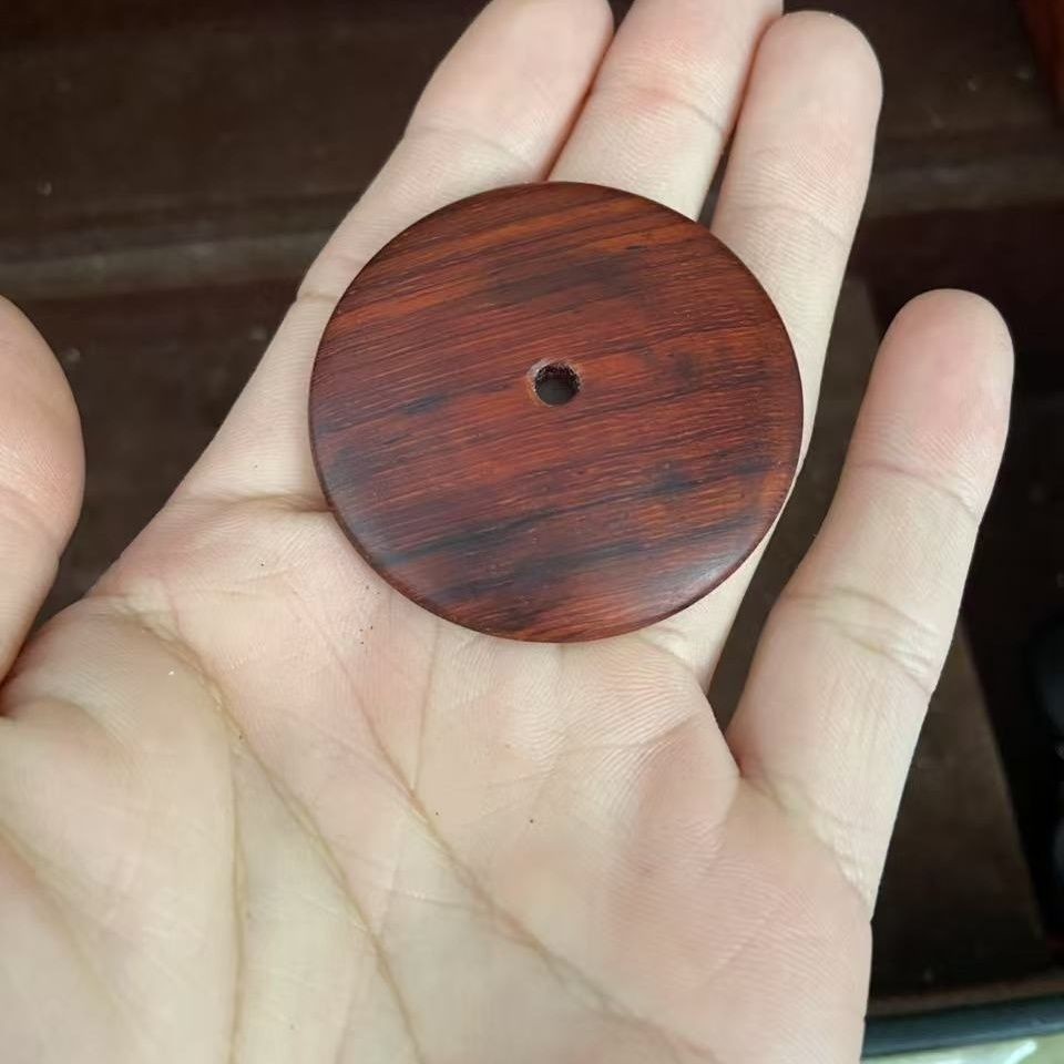 Antique Sandalwood Suona Air Disc Brass Core 5cm Wind Instrument Accessory