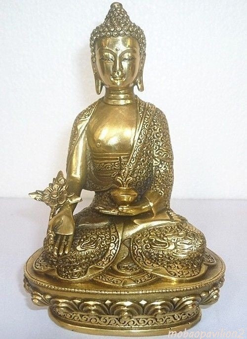 Tibet Tibetan Buddhism Bronze Medicine Buddha Statue Home Decoration