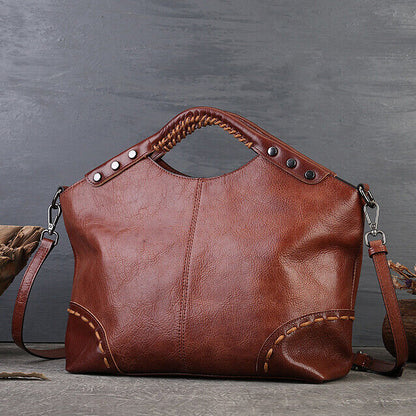 Designer Women's Genuine Leather Handbag Crossbody Shoulder Bags Vintage Tote