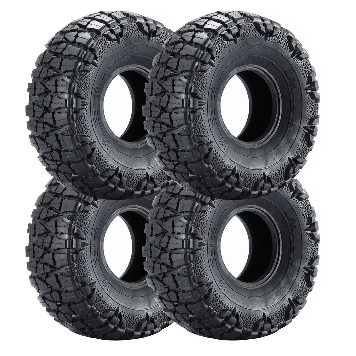 4Pack 1/10 RC Car 1.9" Rubber Wheel Tyres Tires Cover For 1.9in RC Wheel Rim E