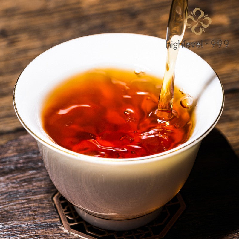 357G Ripe Pu'er Tea Cake Yunnan Bingdao 2016 Compressed Dry Leaf Tea -