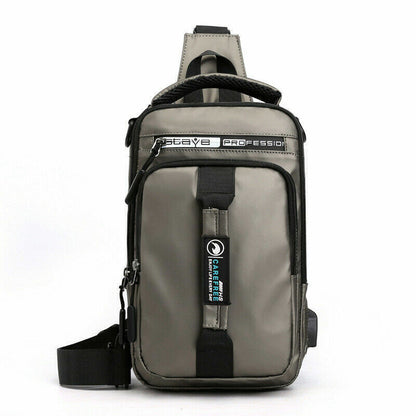 Multifunction USB Shoulder Bag Chest Bags Waterproof Travel Pack Messenger Pack