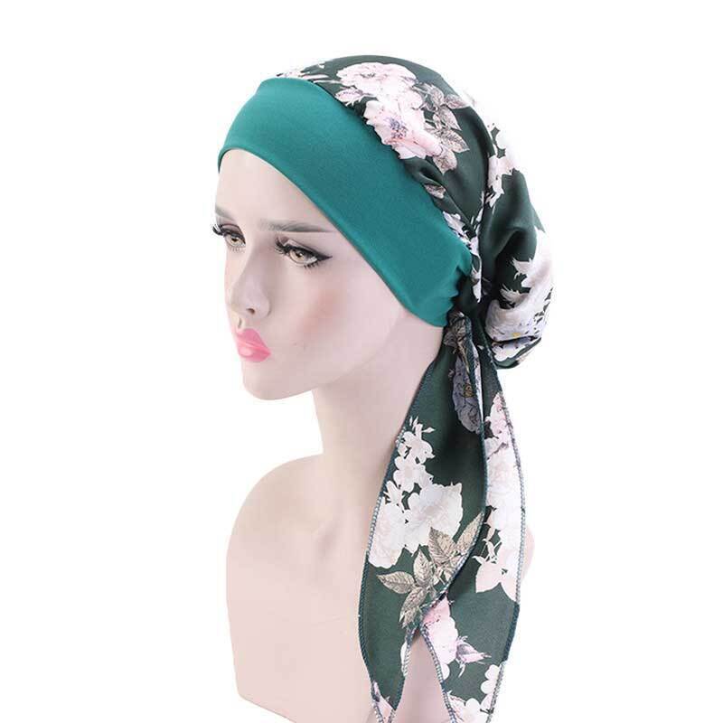 Womens Muslim Hijab Cancer Chemo Hat Turban Hair Loss Head Wrap Scarf Bandana*US