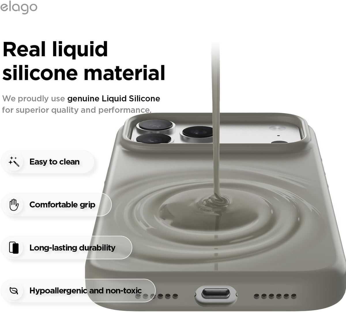 for Iphone 17 Pro Max Case, Premium Magnetic Silicone Case, Compatible with Mags