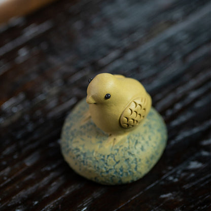 Chinese Yixing Zisha Pottery Porcelain Zodiac Rooster Cock Chicken Lucky Tea Pet
