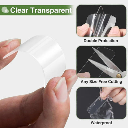 60pcs Double-sided Invisible Sticker Transparent Adhesive Traceless Sealing Tape