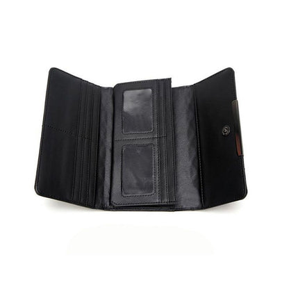 Cork Three Fold Long Wallet Fashion Credit Card Holder Clutch Purse Money Bags
