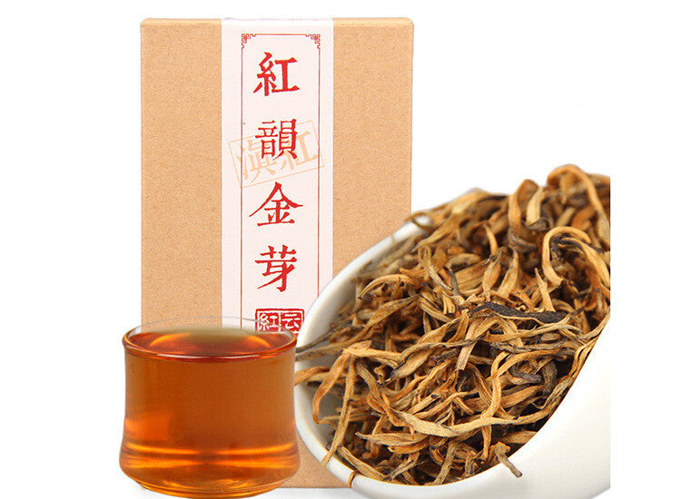 Yunnan Black Tea Red Rhyme Golden Bud Gongfu Tea Fengqing Black Tea Single Bud