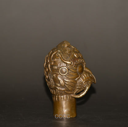 Chinese Retro Bronze Eagle Headcane Walking Stick Head Handle Accessories