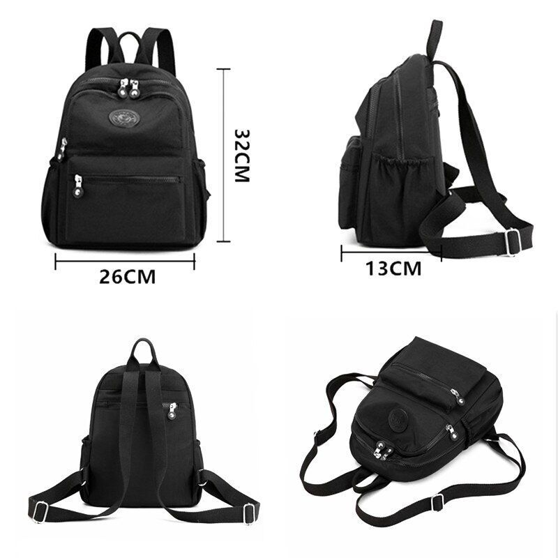 Backpack Nylon Student Travel School Bag Rucksack Multifunction Bags 26*32*13 CM