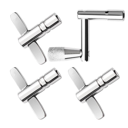 4 Piece Drum Key Set Includes Continuous Motion Speed Key for All Drum Tuning