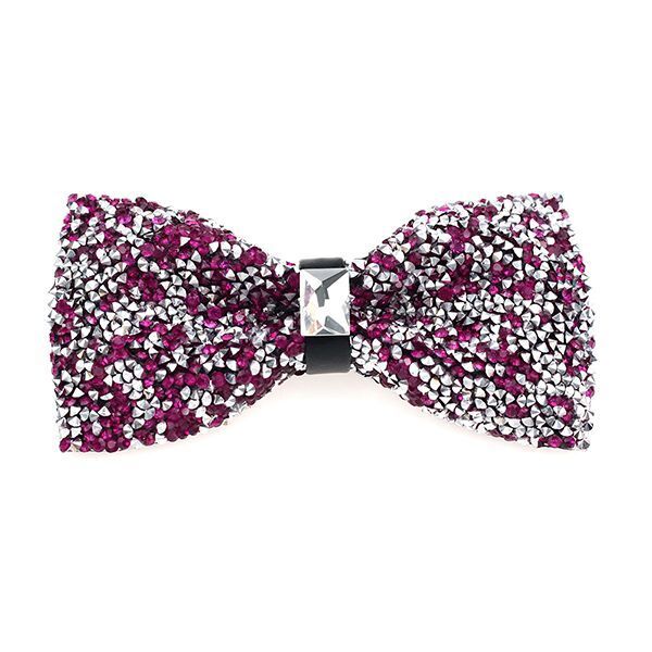 Men Bowtie Diamond Luxury Crystal Gem Tie Fashion Wedding Party Neckwear Banquet