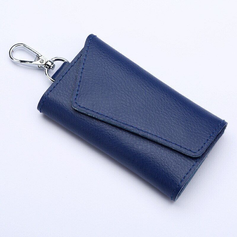 Men Women Car Key Keychain Key Bag Holder Pouch Leather Unisex Key Bag Small Bag
